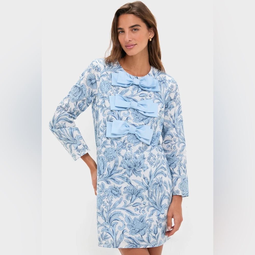 Hyacinth House Blue Chintz Clarice Bows Dress